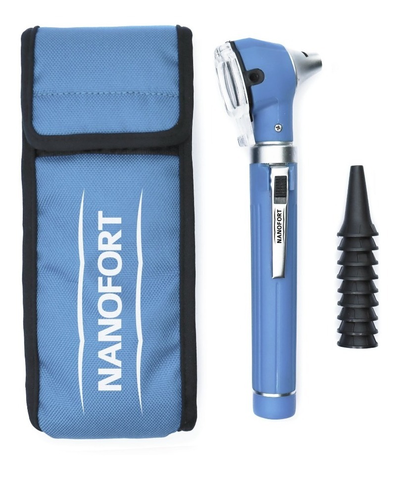 Set Otoscopio Médico Luz Led Fibra Optica 