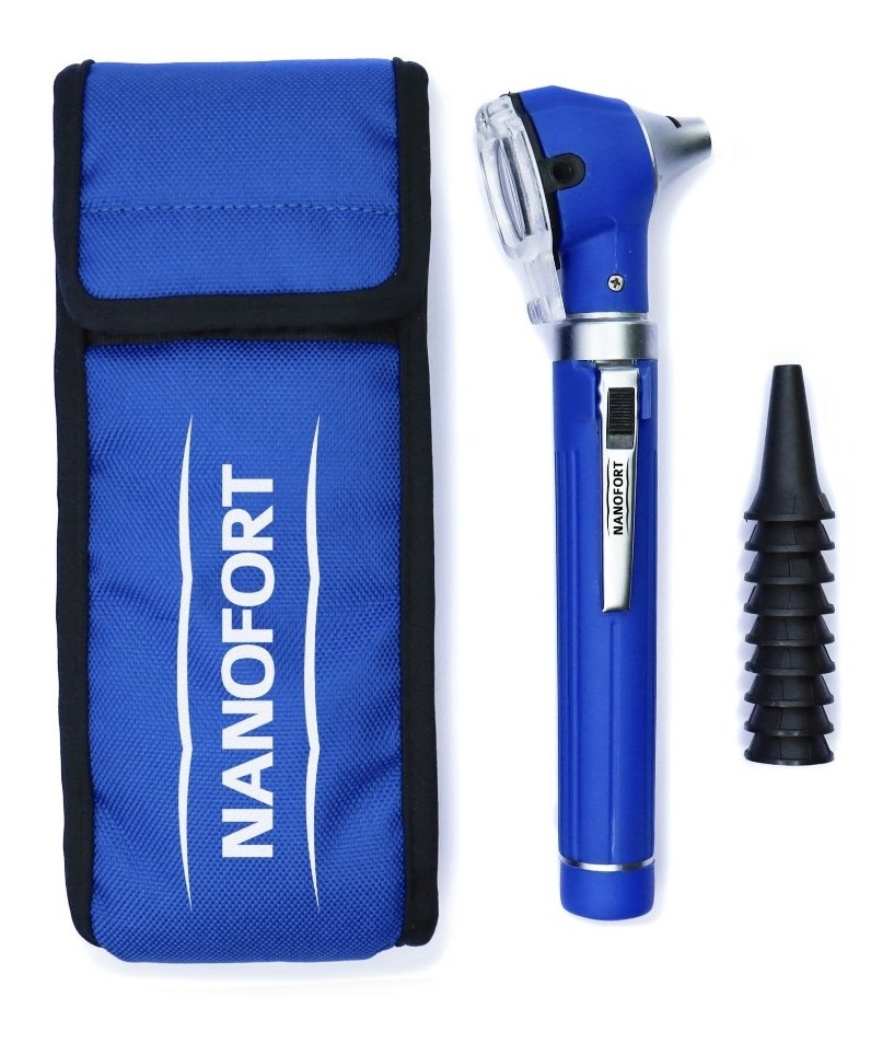 Set Otoscopio Médico Luz Led Fibra Optica 