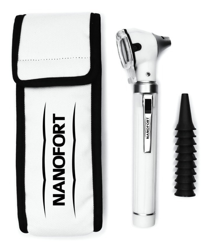 Set Otoscopio Médico Luz Led Fibra Optica 