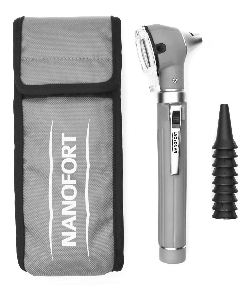 Set Otoscopio Médico Luz Led Fibra Optica 