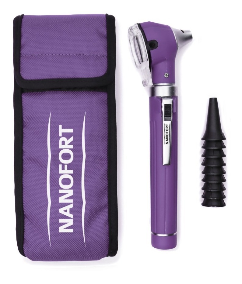 Set Otoscopio Médico Luz Led Fibra Optica 
