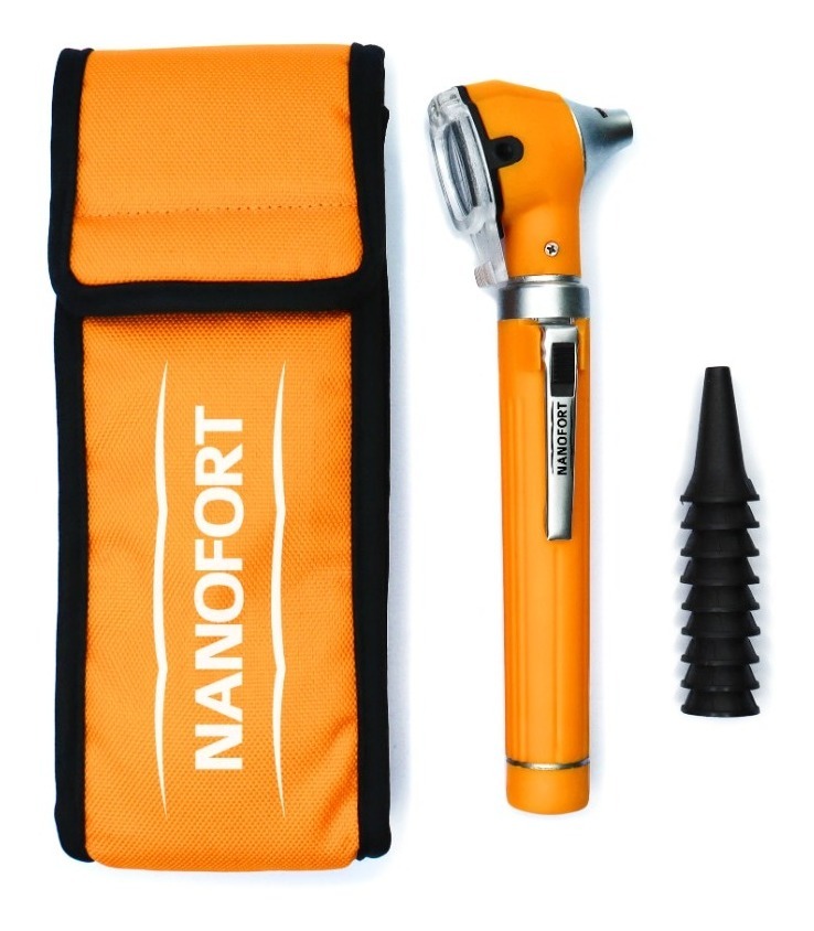 Set Otoscopio Médico Luz Led Fibra Optica 