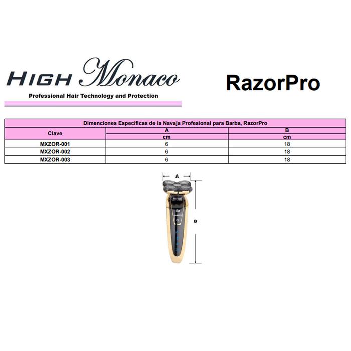 Rasuradora Eléctrica 5 cabezas, MXZOR-001-10, Azul, 120V, 5 Navajas, Recargable, Giratorio, 60Min,, RazorPro