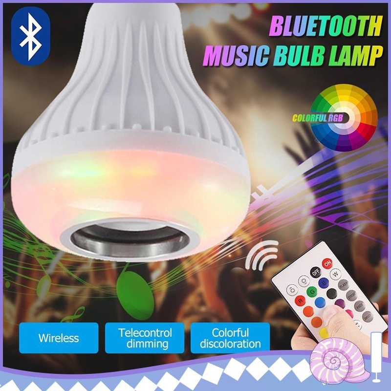 Foco Bocina Bluetooth 12w Rgb Bombilla Led Inteligente