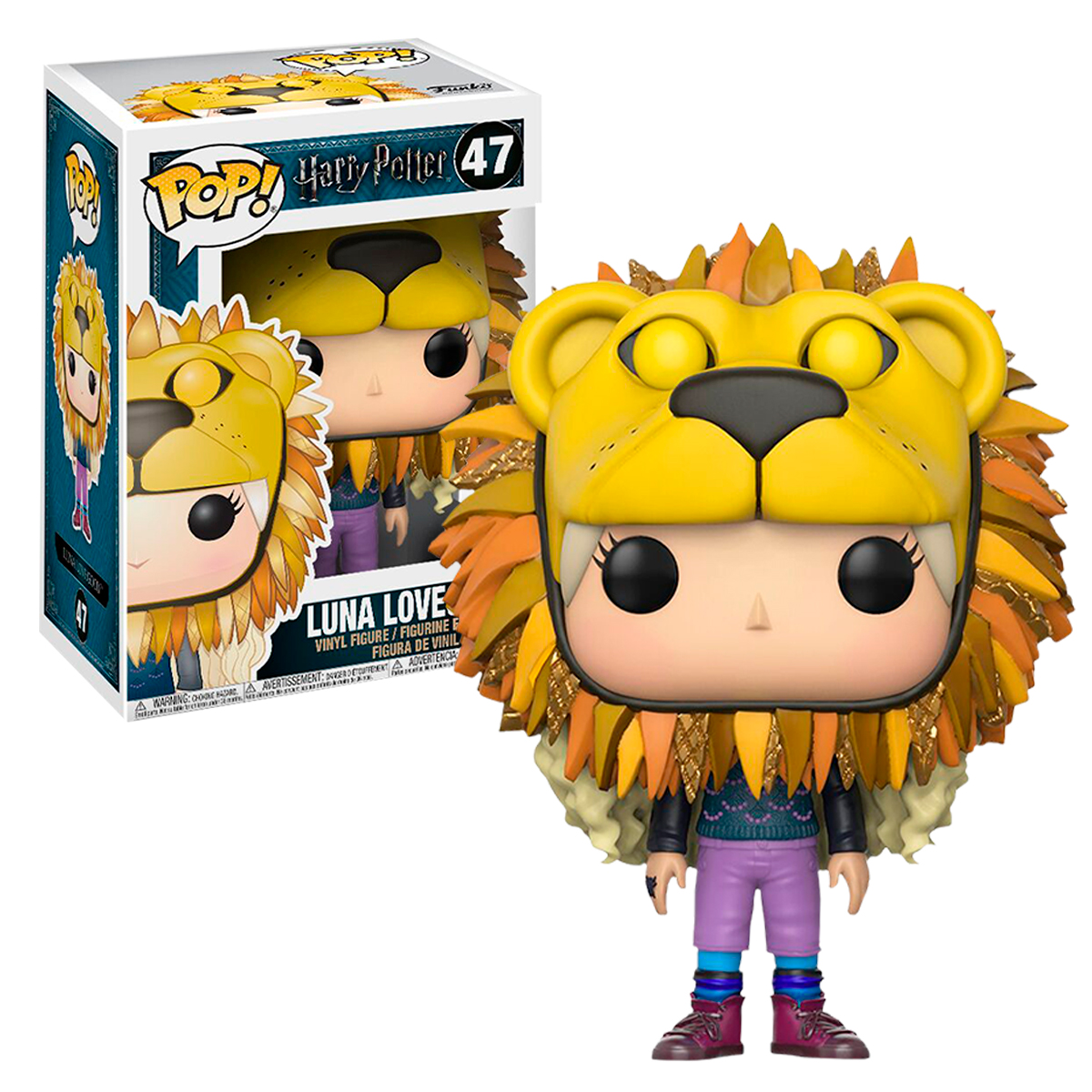 Funko Pop Luna Lovegood Cabeza De Leon #47 Harry Potter Figura Original