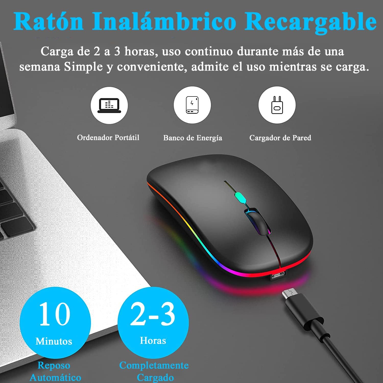 Mause raton Inalambrico recargable.
