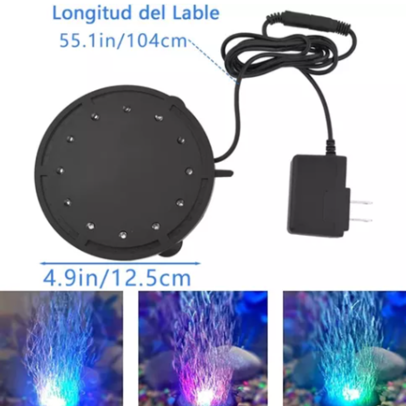 Lámpara Para Peceras Acuario 12 Burbuja Luces Sumergible.