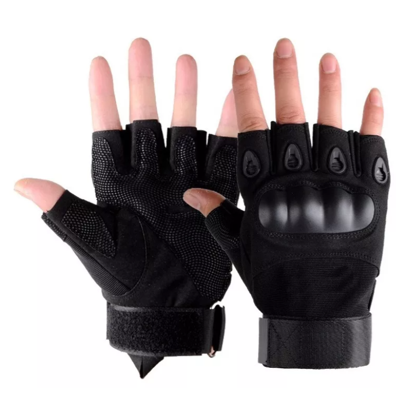 Guantes Tacticos Nudillos Almohadillas Militar Medio Dedo.