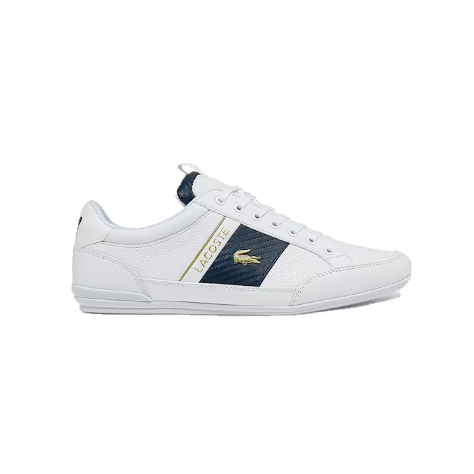 Tenis Lacoste Chaymon 0120 1 CMA Blanco con Azul Hombre Originales 740CMA004321G