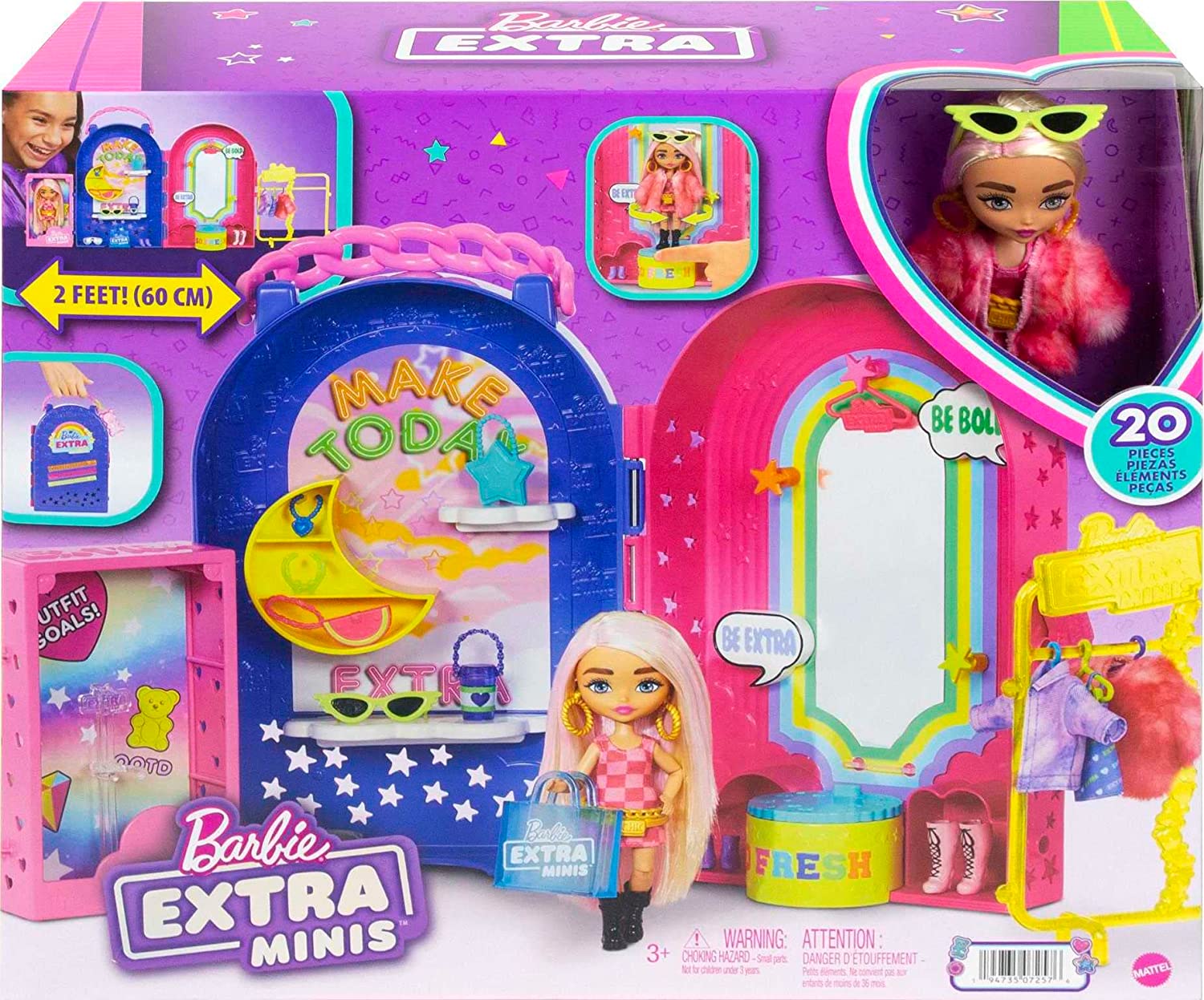 BARBIE EXTRA MINIS – ABRIGO ROSADO