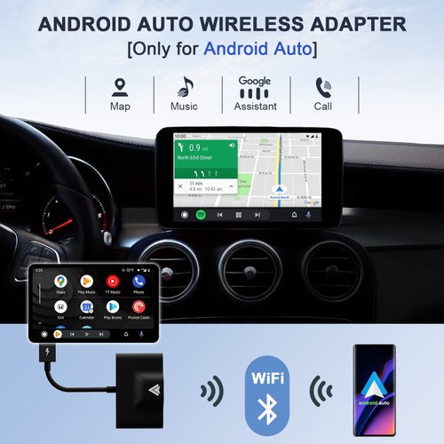 Adaptador Android Auto Inálambrico Wireless Plug&play Android