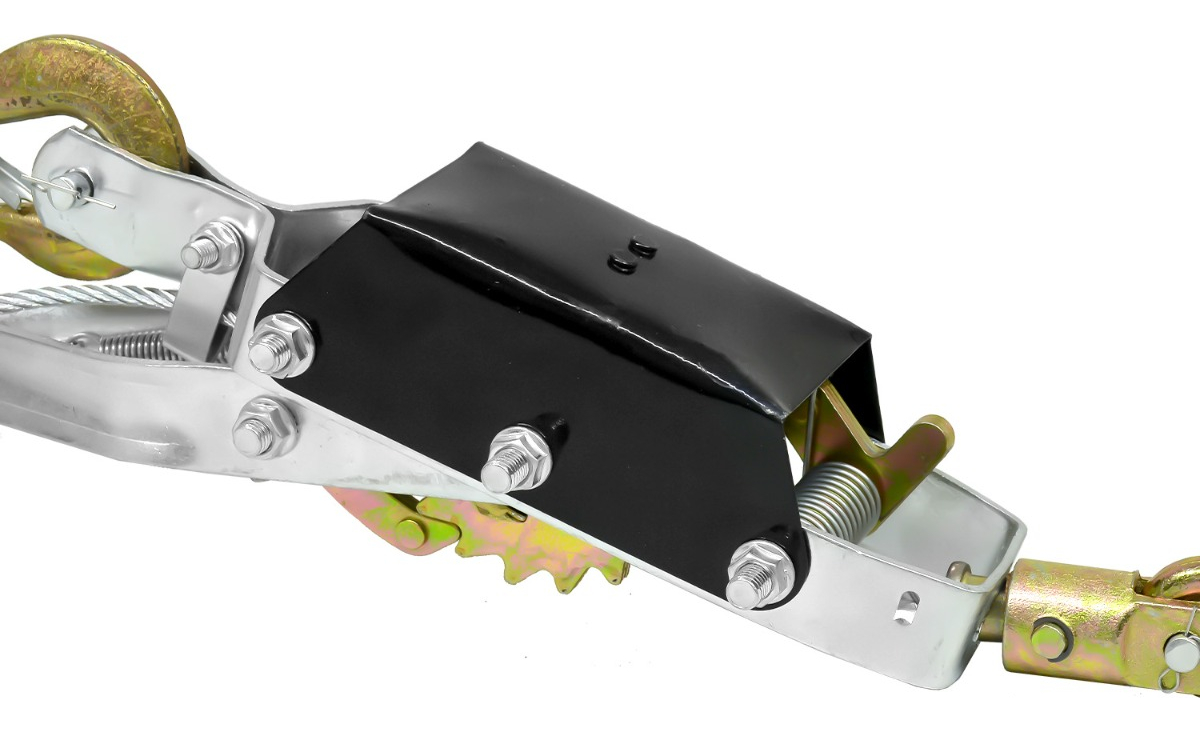 Malacate Winch Manual 4 Ton Cable Acero 2.8m 3 Ganchos