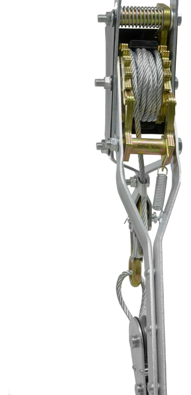 Malacate Winch Manual 4 Ton Cable Acero 2.8m 3 Ganchos