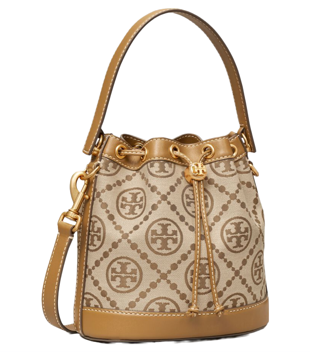 Bolsa Tory Burch T Monogram Bucket 79487 371 Beige
