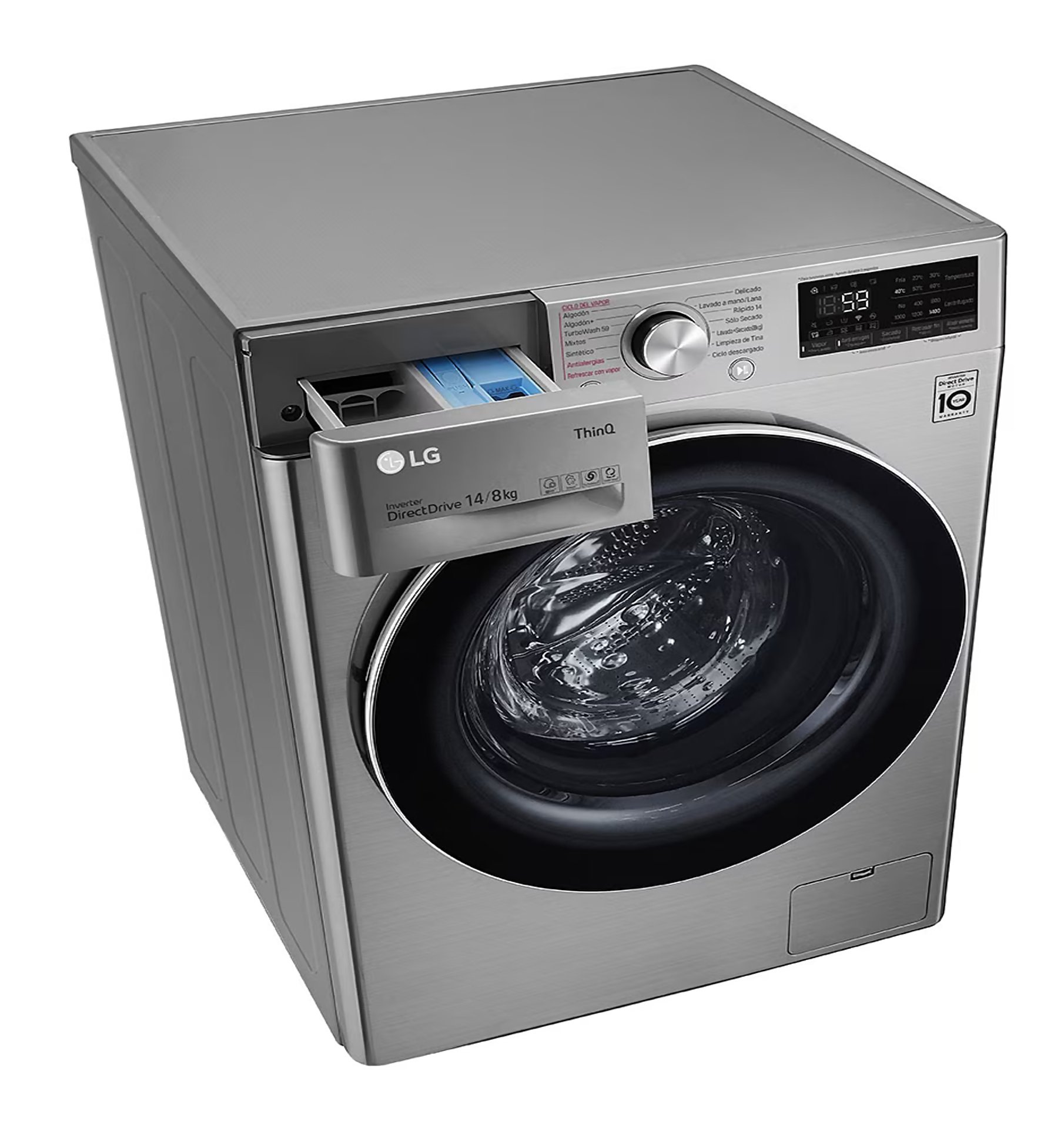 Lavasecadora LG 14/8 Kilos Carga Frontal WD14VV3S6C – MegaAudio