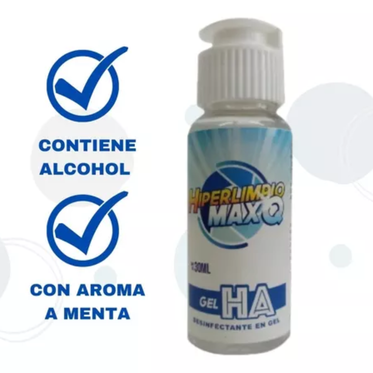 Gel Antibacterial Desinfectante Sanitizante 30ml 10 piezas