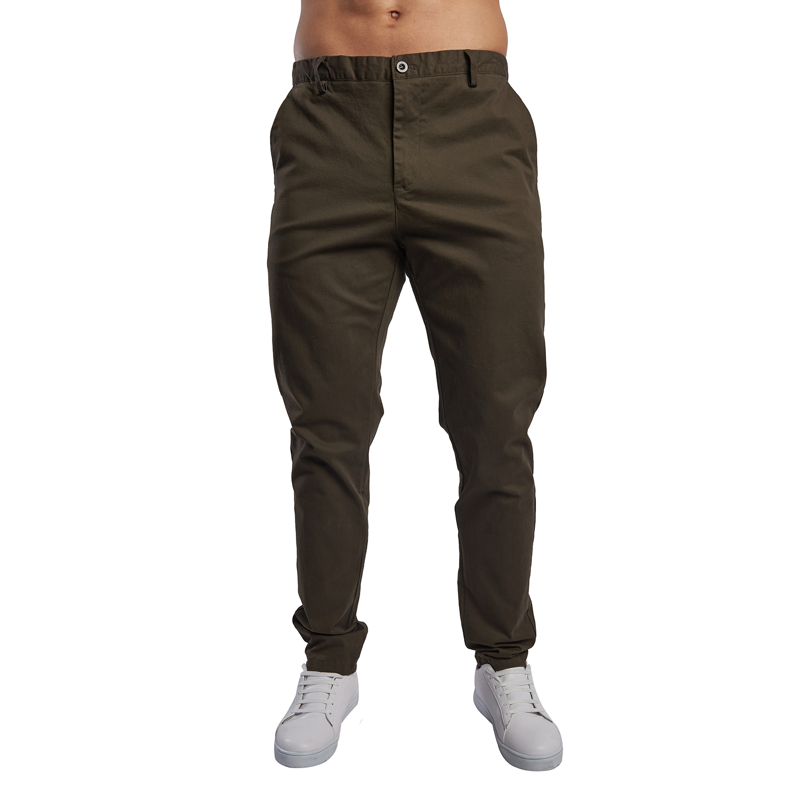 Pantalon De Gabardina Para Hombre Verde Olivo