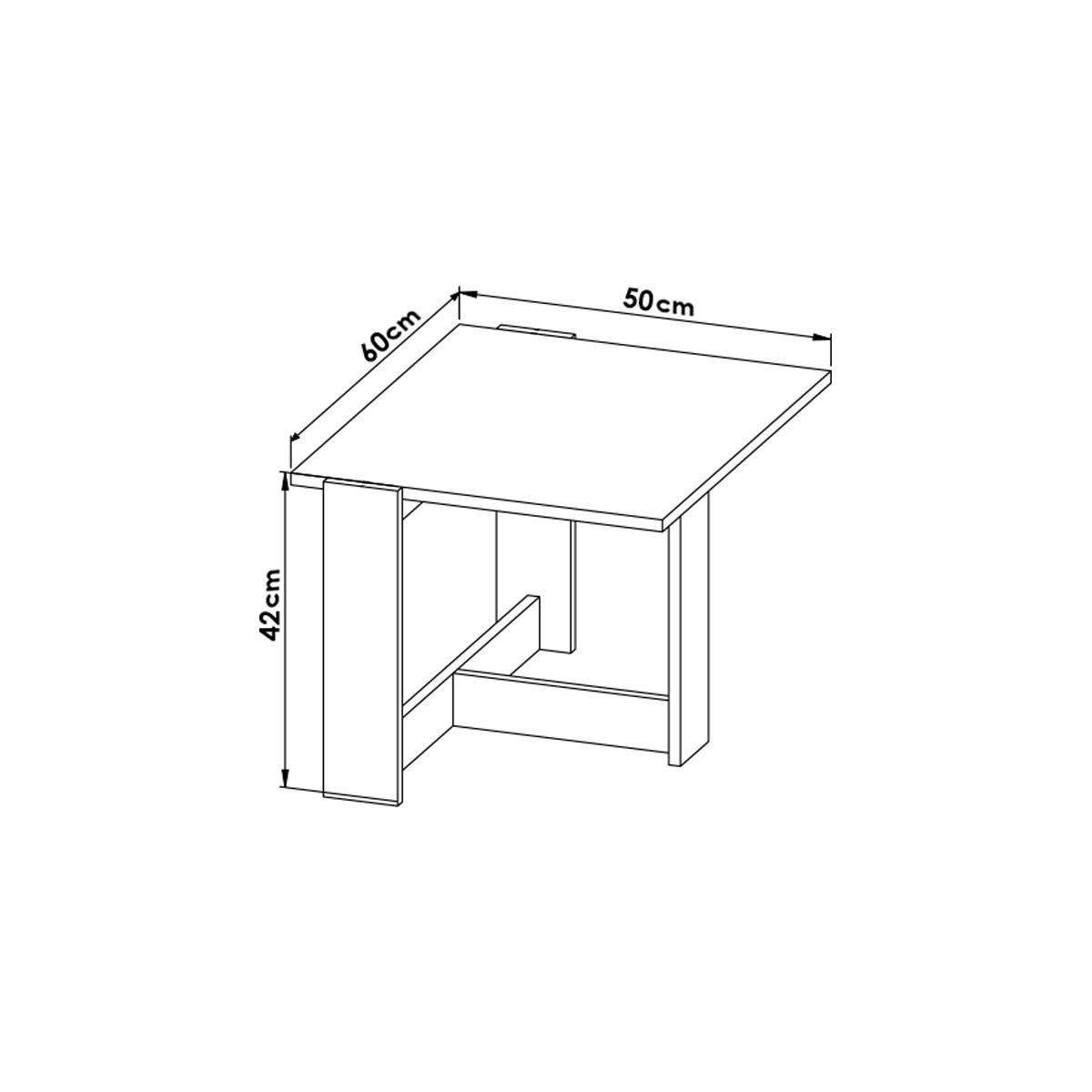 Mesa de Centro rectangular Hogare con cubierta tipo Mármol, Diseño elegante y moderno