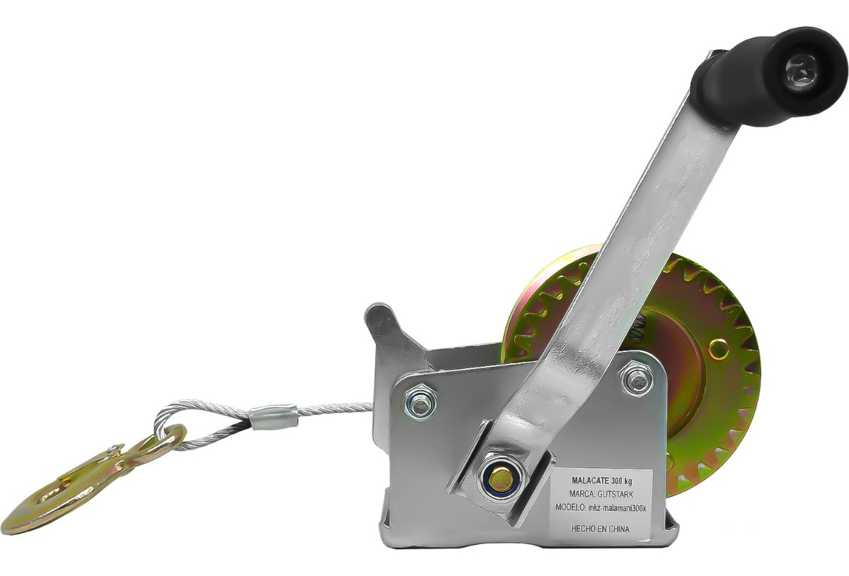 Malacate Winch Manual 661 Lb 300 Kg Cable Acero 650 Cm