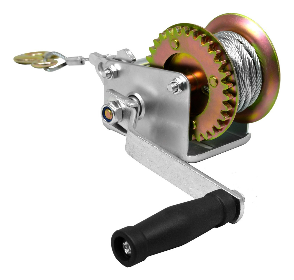 Malacate Winch Manual 661 Lb 300 Kg Cable Acero 650 Cm