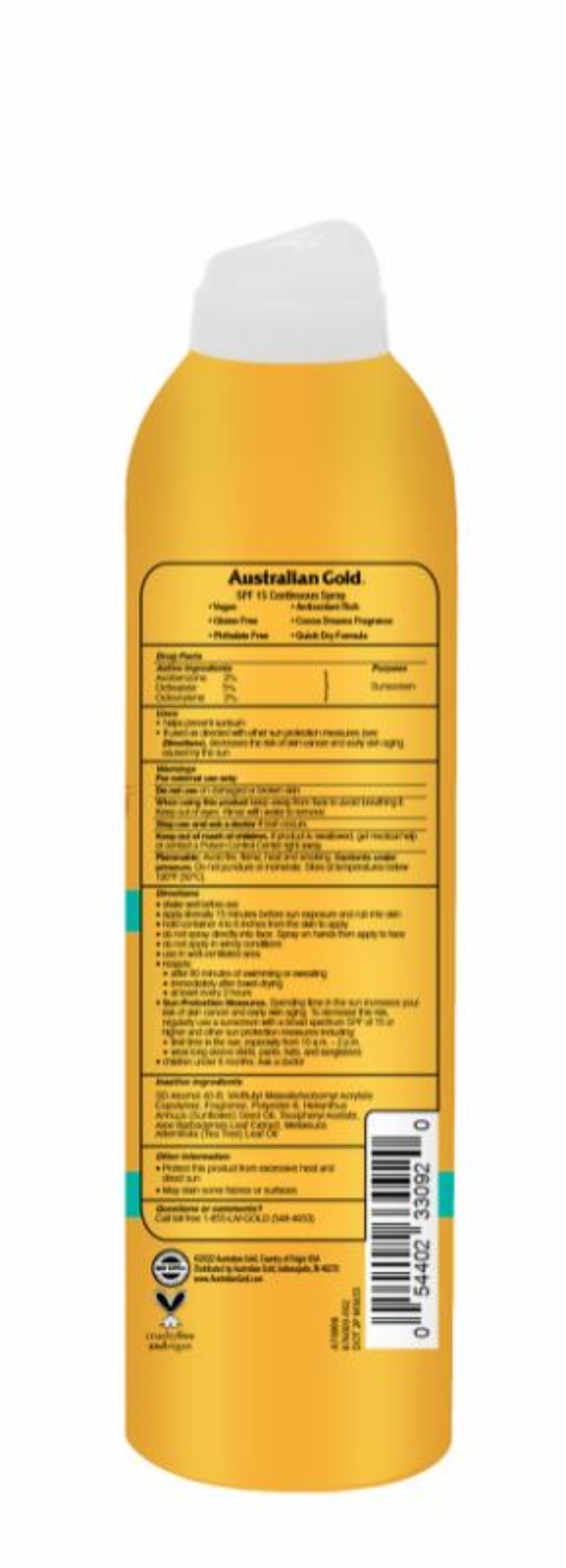 Protector Solar Australian Gold con bronceador instantáneo