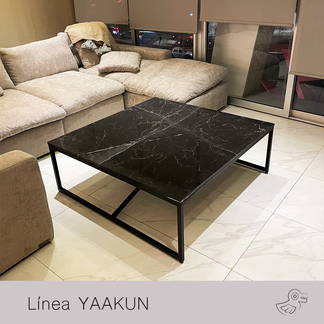 Mesa de Centro GDE YAAKUN Cubierta Marmol Negro Monterrey