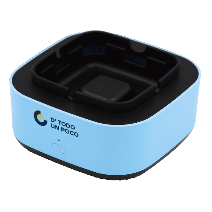 Cenicero Azul Extractor Humo Purificador Aire