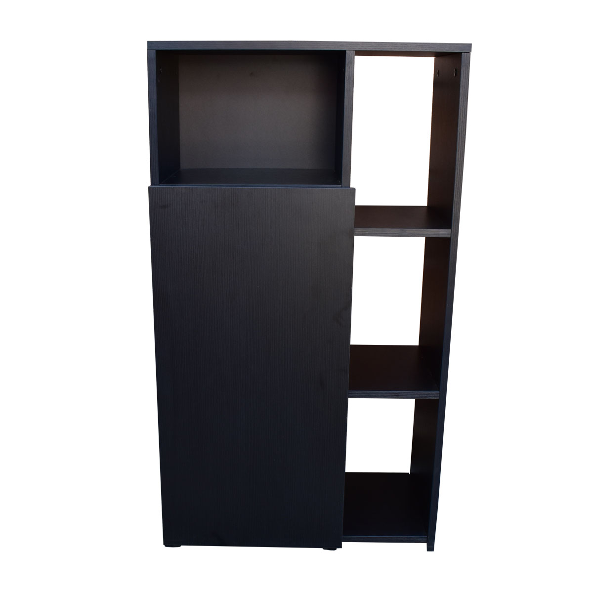 Mueble Alacena Despensero Organizador Hogare, Practico Mueble Multiusos de melamina de 16 mm de alta resistencia, con una puerta y siete estantes Color Chocolate