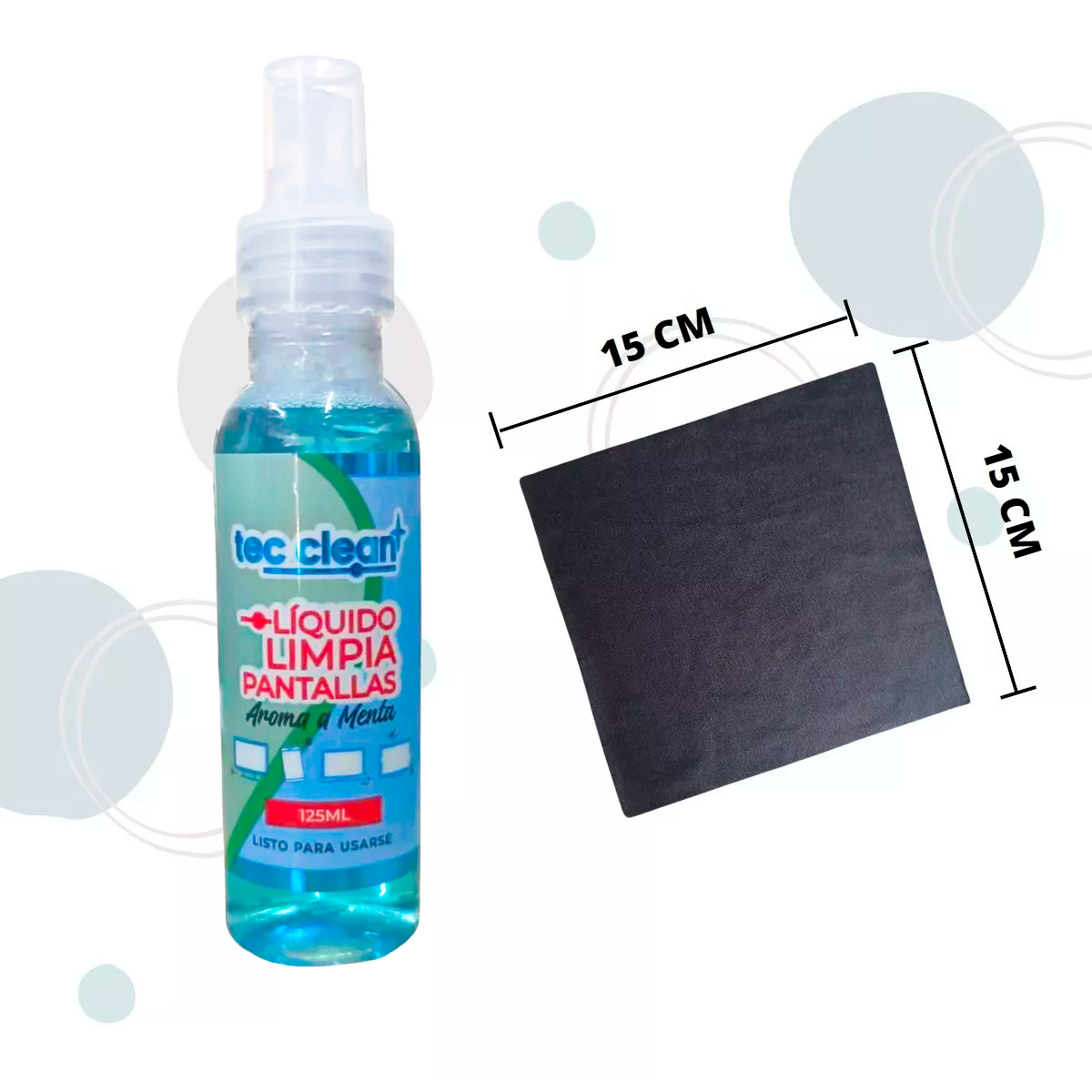 Limpiador De Pantallas Tec Clean 125ml 4 piezas Tec Clean Limpiador de  pantalla 125ml Aroma Menta