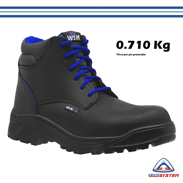 Zapato de Seguridad WSM, Ergonómico y cómodo. Con casquillo de Policarbonato. Bota Industrial y multifuncional. 2953-DH