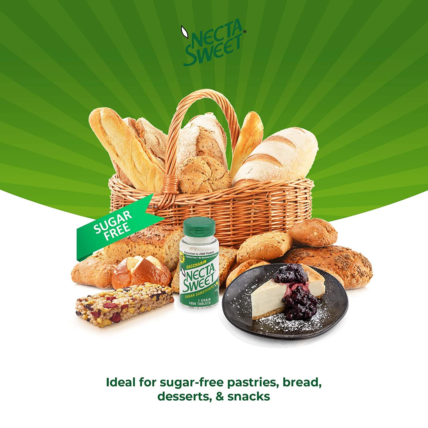 Tabletas de sacarina sustituto de azucar Necta Sweet