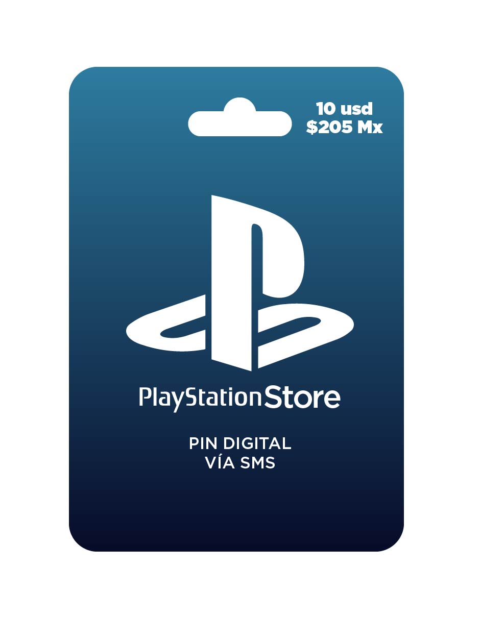 Playstation store 10 USD $205 pesos tarjeta prepago, Pin Digital