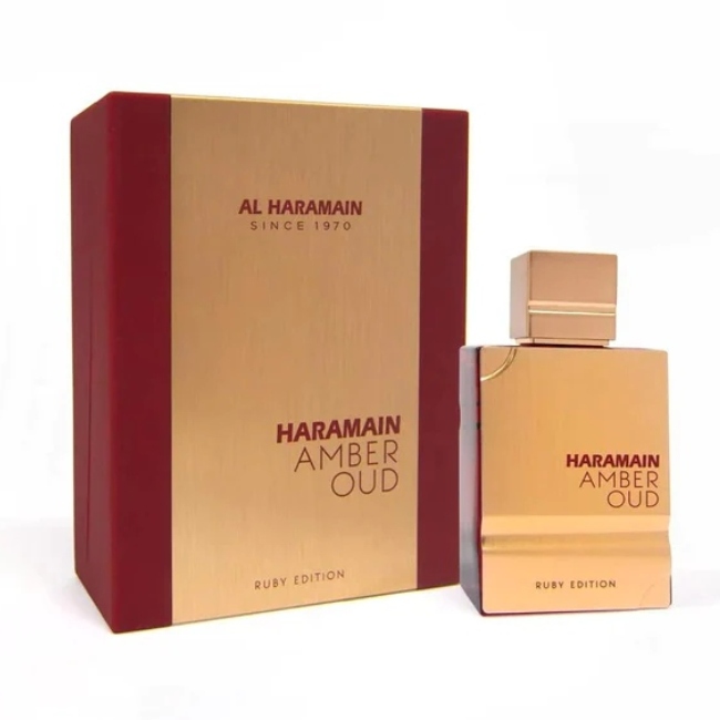 Al Haramain Amber Oud Ruby Edition EDP Spray – Unisex Parfüm, 2 Oz (60 Ml), Mit Amber & Holznoten