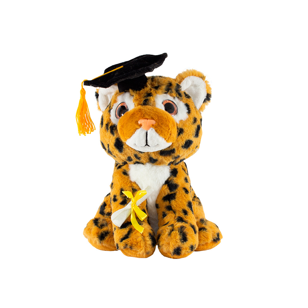 Regalo Peluche de Leopardo Graduación para Ella o El, Peluche Suave con birrete de graduación Diploma, Clase de 2023
