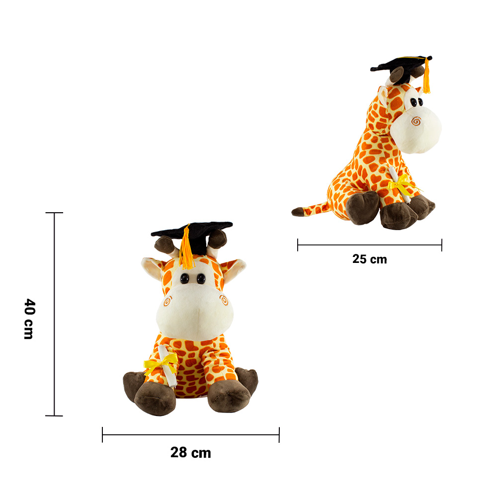Regalo Peluche de Jirafa Graduación para Ella o El, Peluche Suave con birrete de graduación Diploma, Clase de 2023
