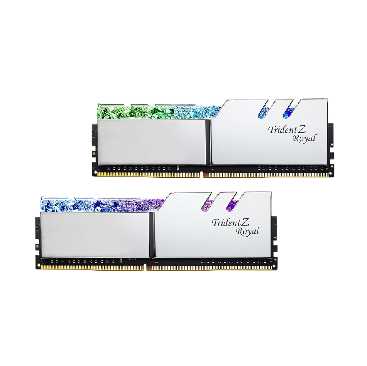 Memoria Ram Dimm Ddr4 G.skill Trident Z Royal Plata RGB 16GB (8GBx2) 3600MHZ // F4-3600C18D-16GTRS