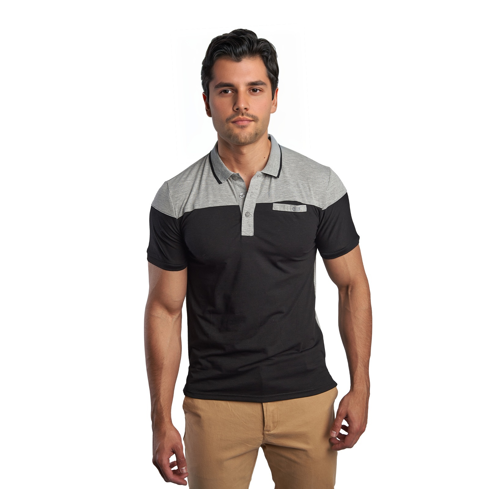 Playera Tipo Polo Caballero Lisas Negra Azul Blanco