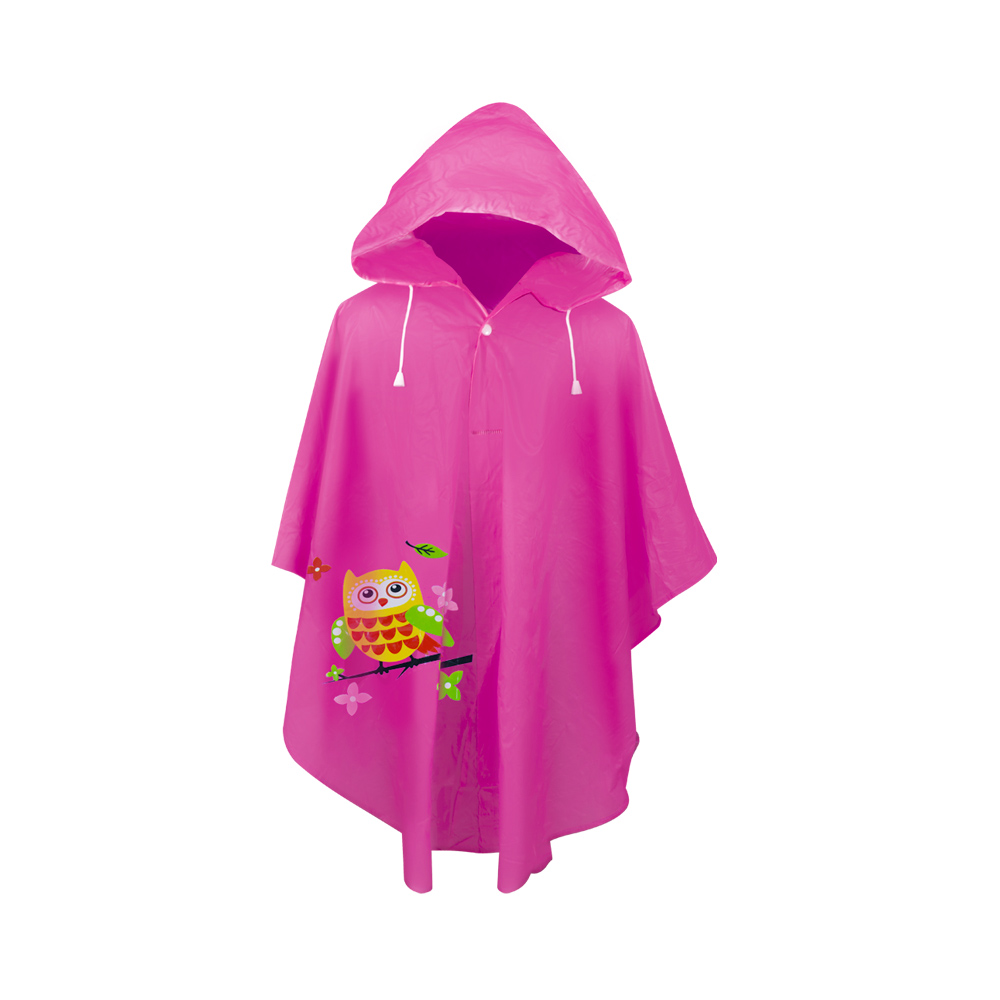 Impermeable Infantil Poncho Para Lluvia De Colores Con Figuras