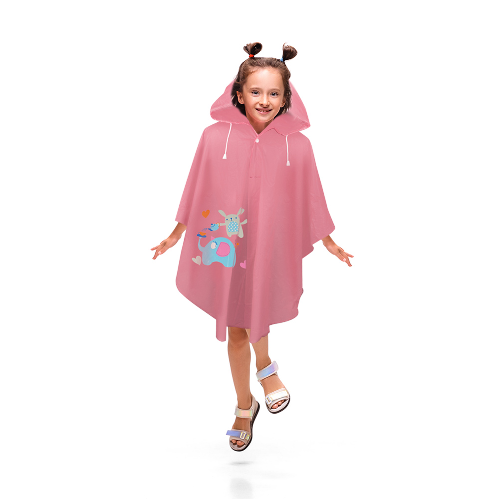 Impermeable Infantil Poncho Para Lluvia De Colores Con Figuras Chamarra Impermeable Chubasquero Protector