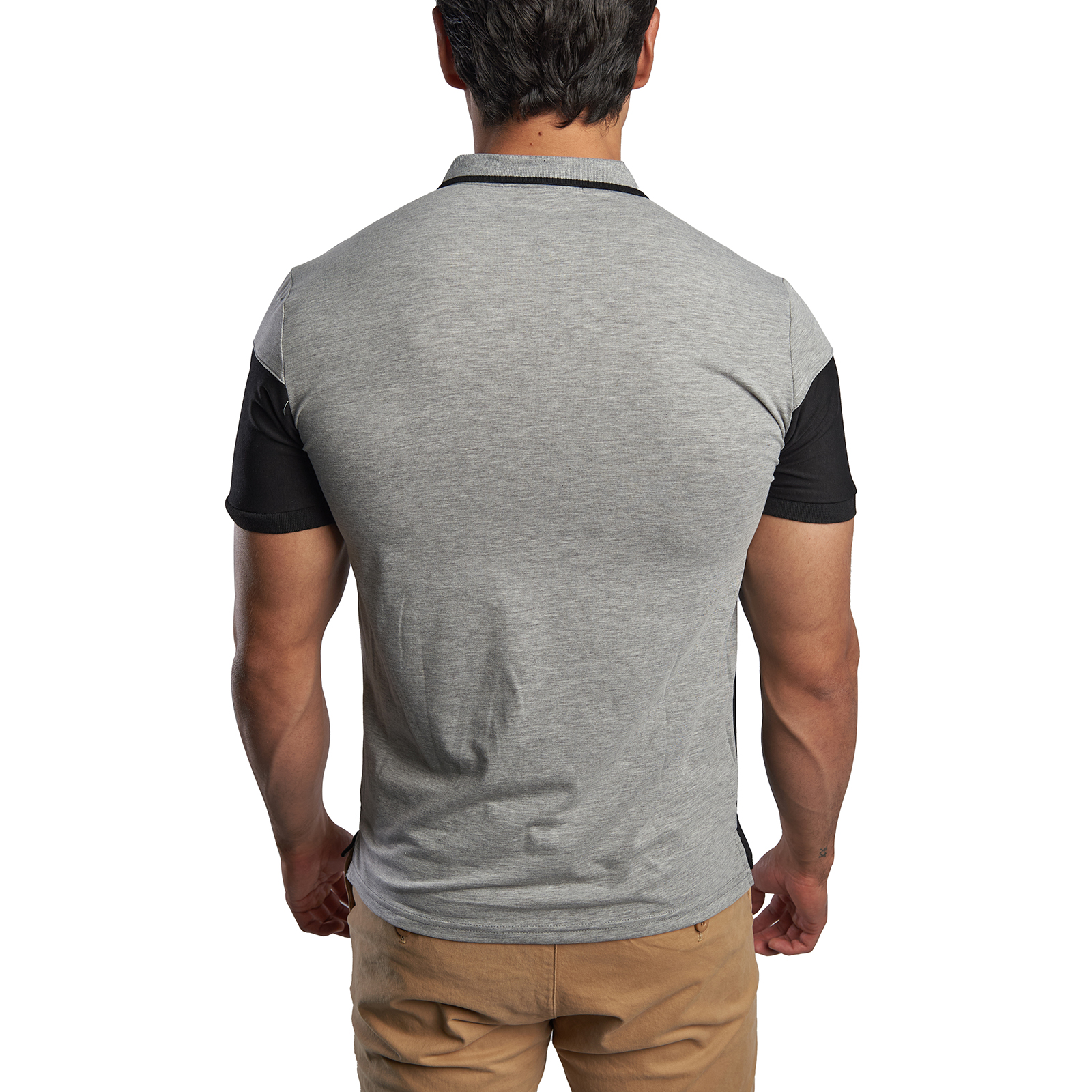 Playera Tipo Polo Caballero Lisas Negra Azul Blanco