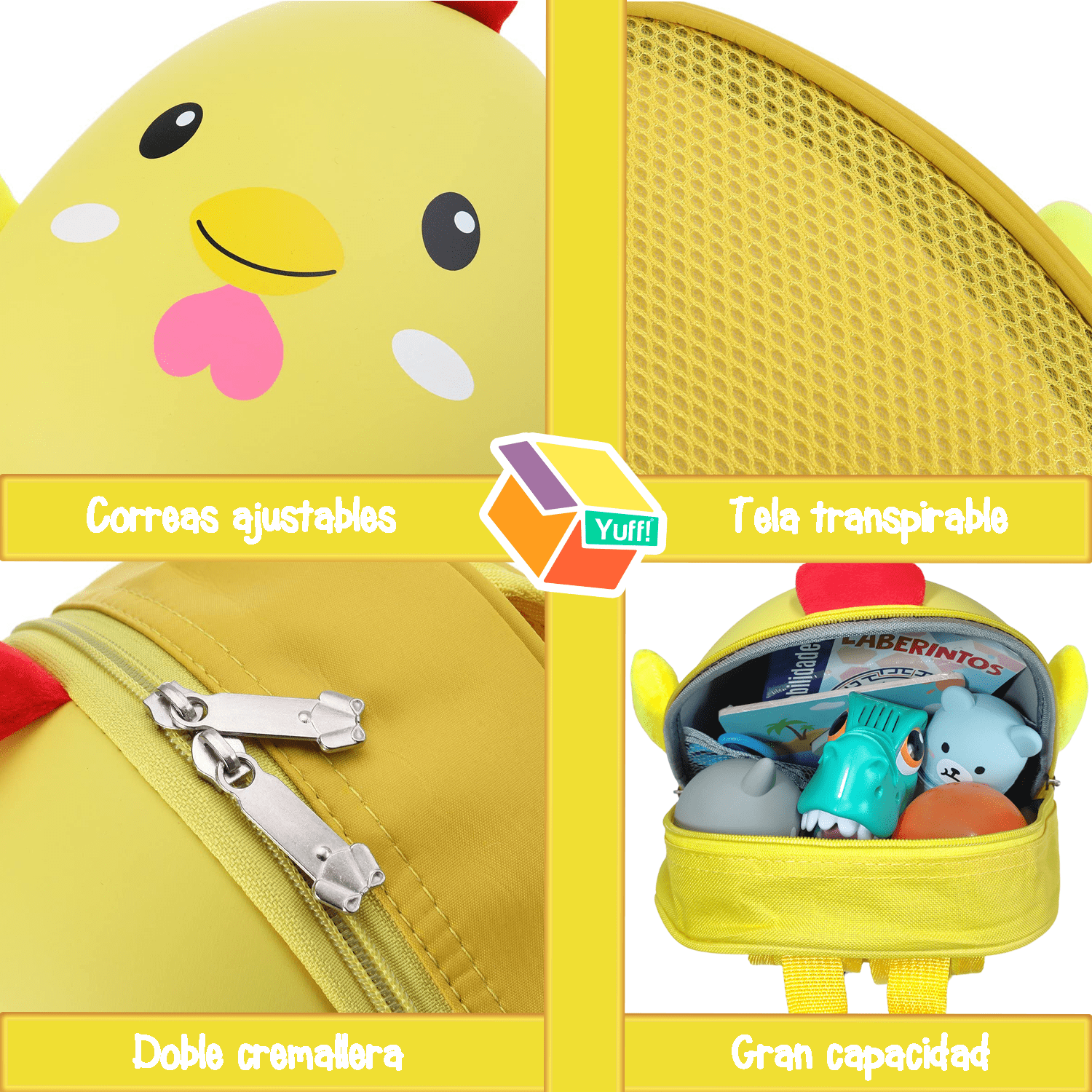 Lonchera escolar en forma de pollito Yuff!