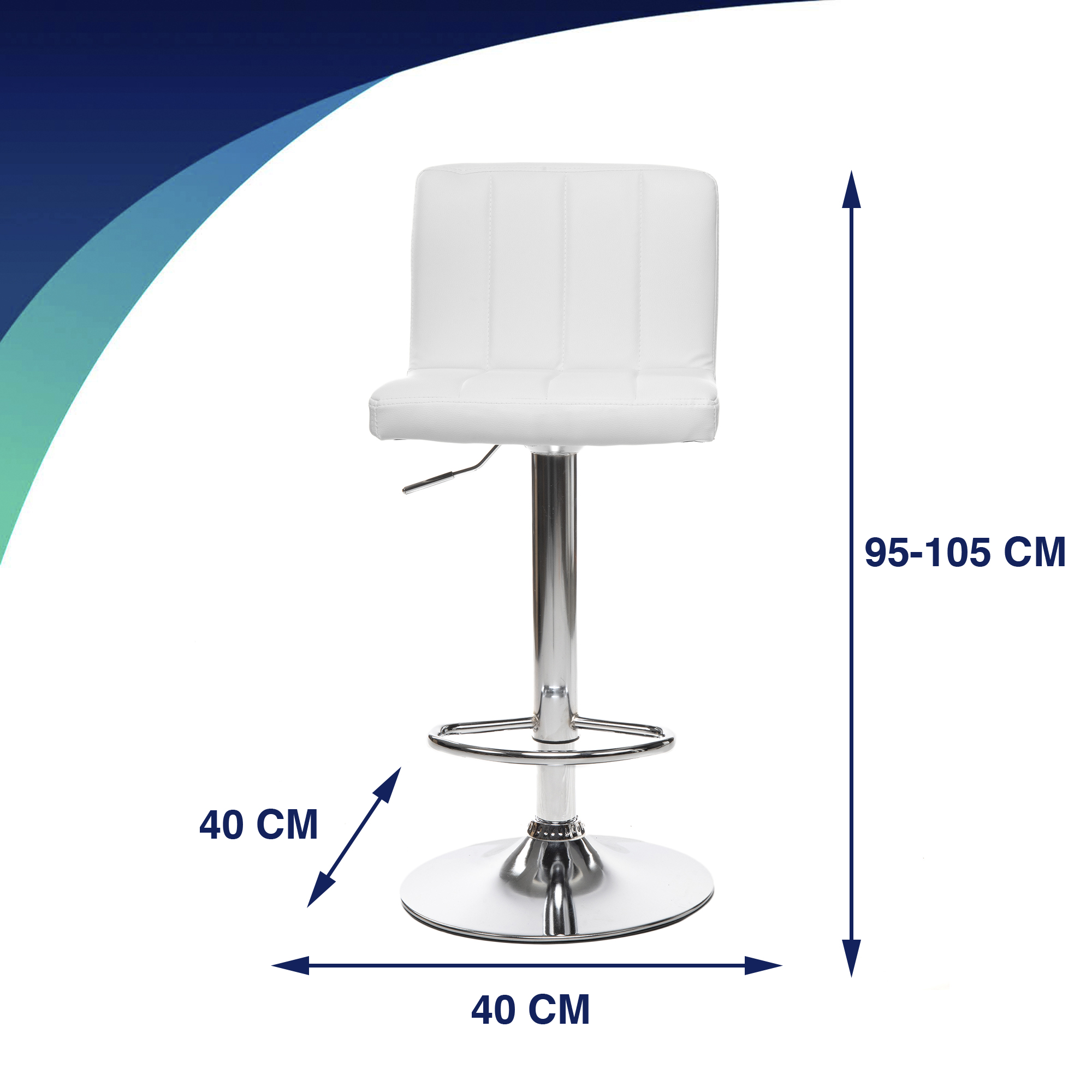 Banco Giratorio Respaldo Alto Barra Desayunador Cocina 