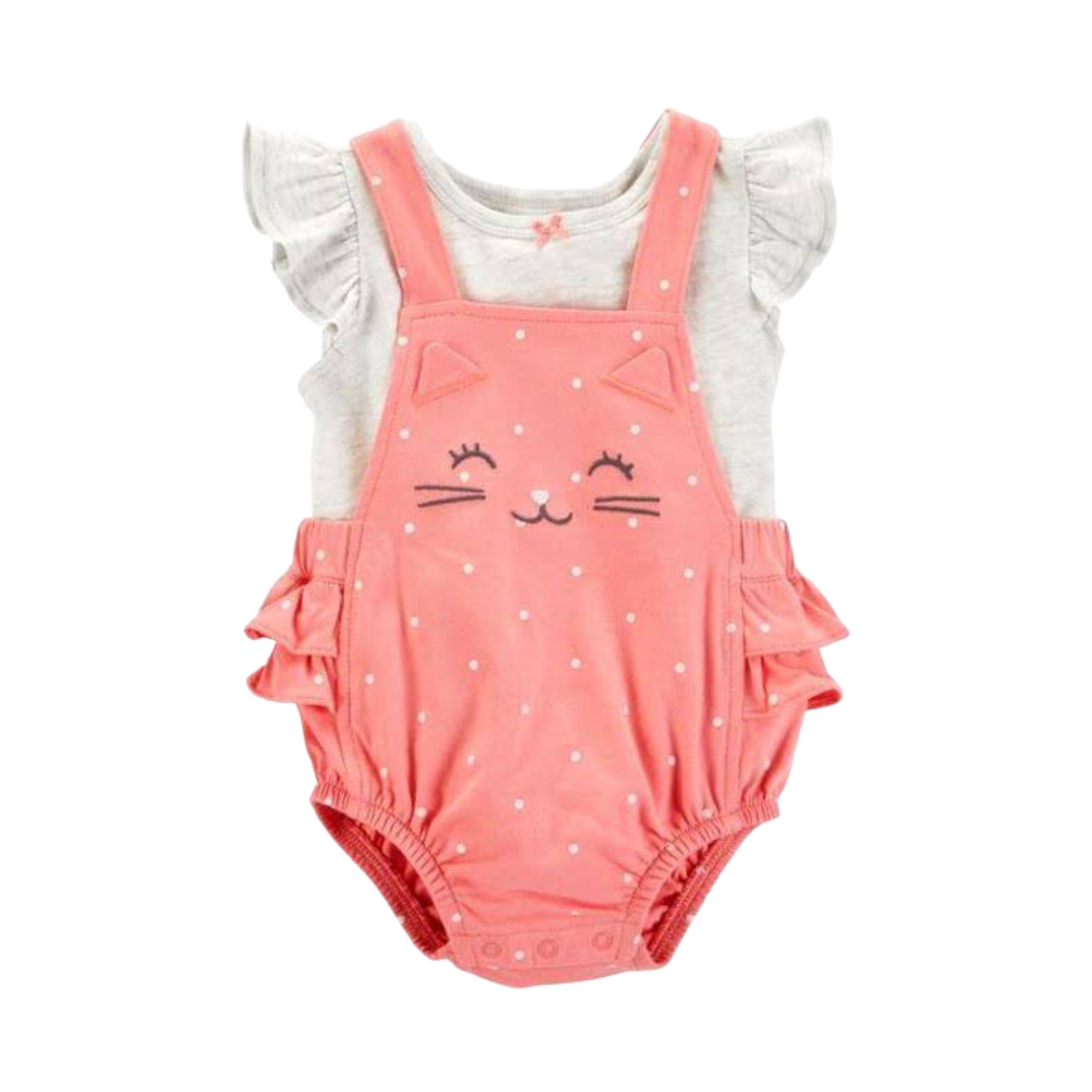 Conjunto de 2 piezas overol playera para bebé niña Carters