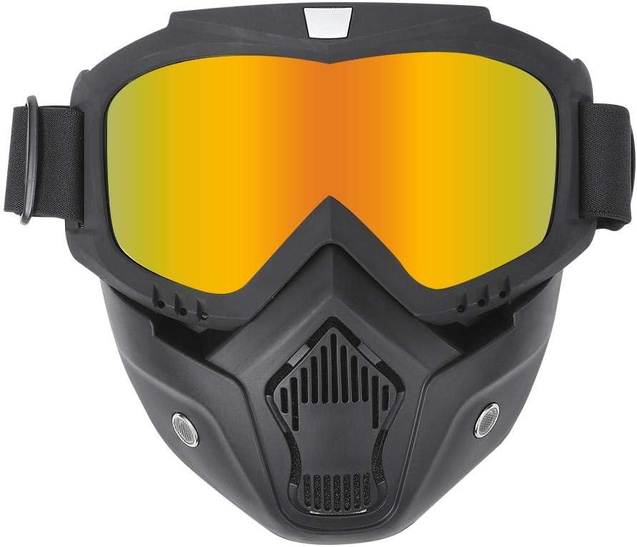 Set Casco Abierto Abatible Motociclista Uso Rudo Gafas | Meses Sin