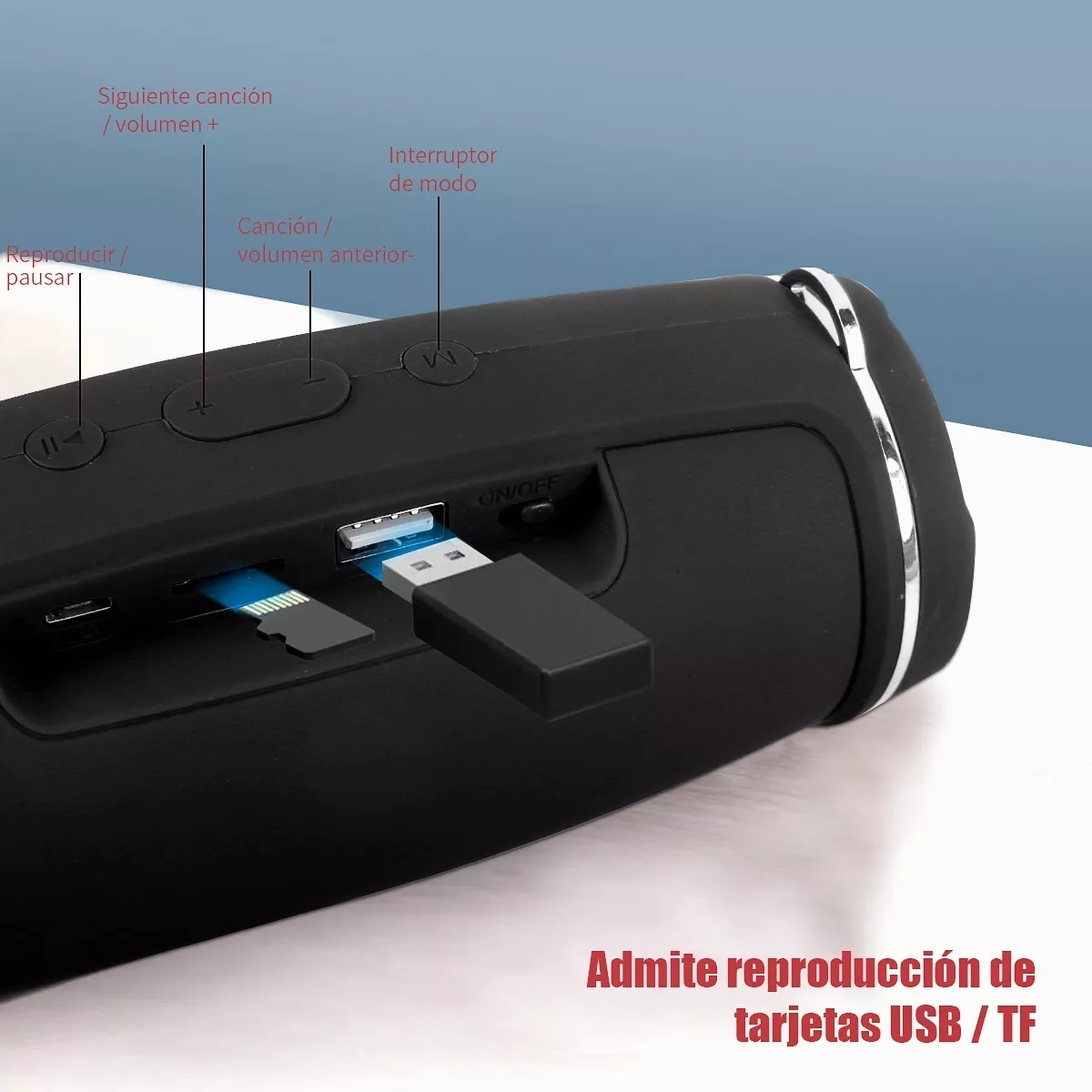 Mini Bocinas Bluetooth Inalambrica Portátil Recargable Negro