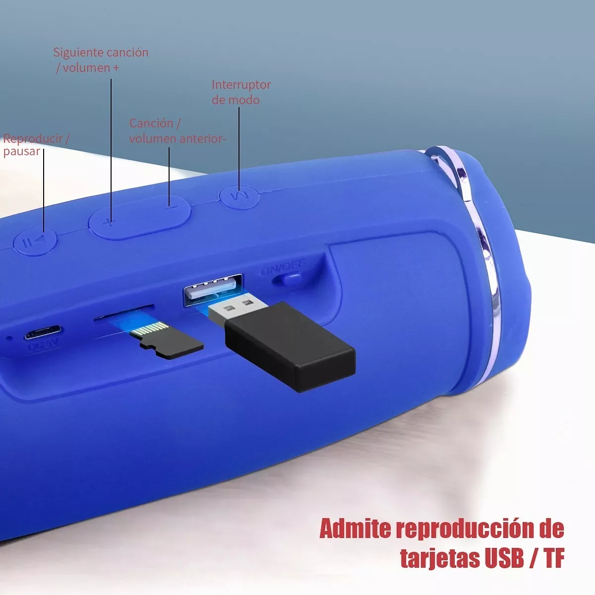 Mini Bocinas Bluetooth Inalambrica Portátil Recargable Azul