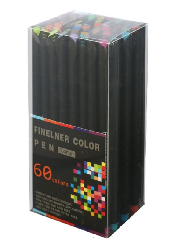 Plumones Punta Pincel Fineliner 0.4mm Marcador 60 Colores.