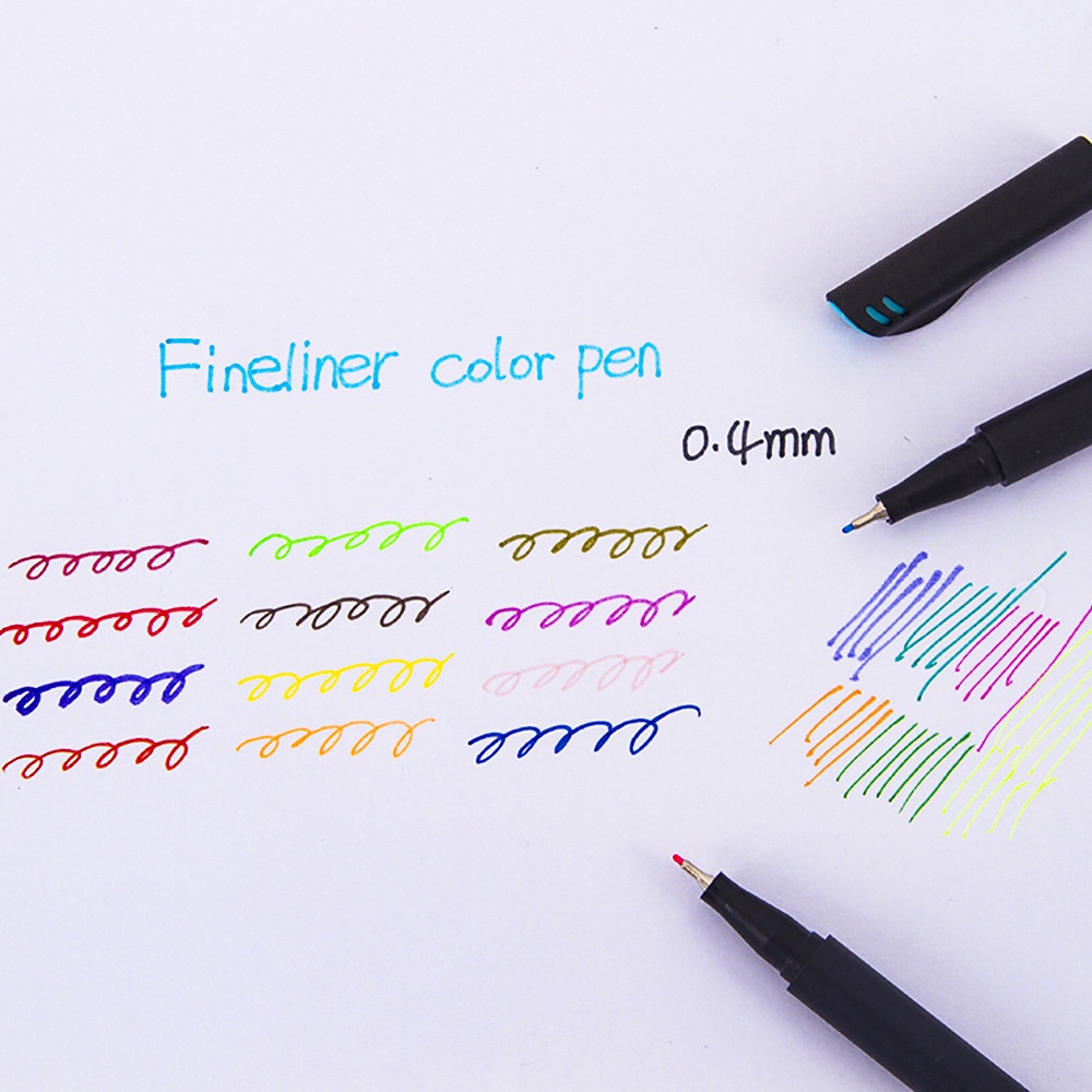 Plumones Punta Pincel Fineliner 0.4mm Marcador 60 Colores.