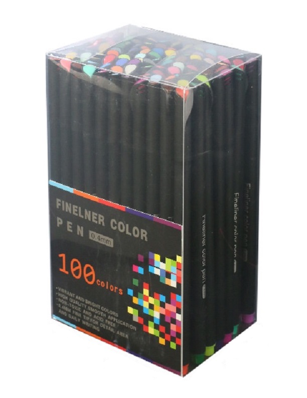 Plumones punta fina 100 marcadores