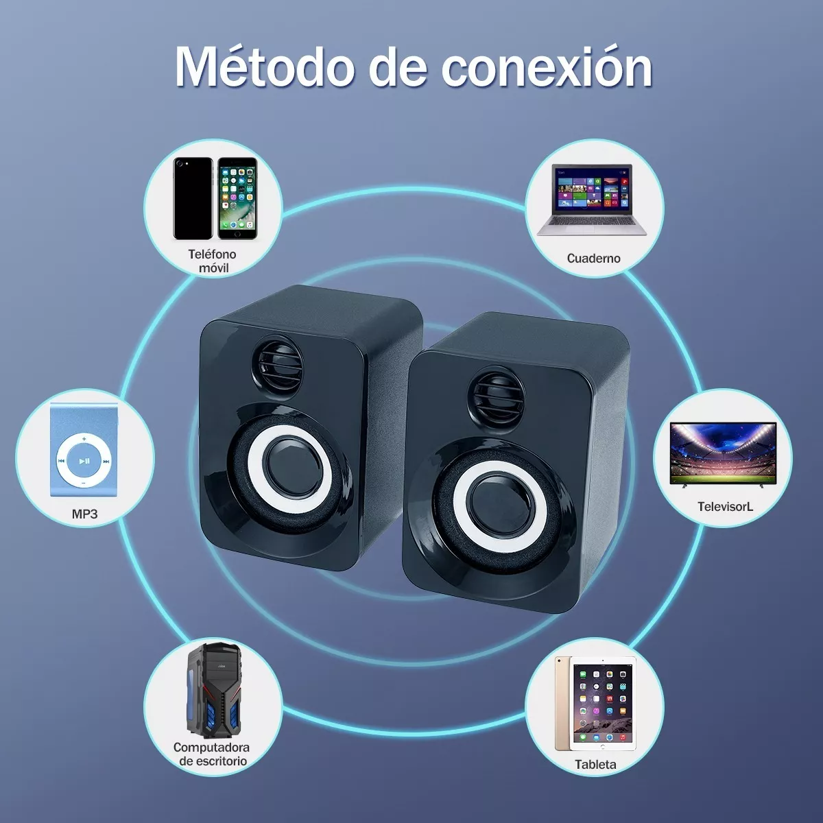Bocinas Para Pc Bocina Multimedia Portátil Subwoofer